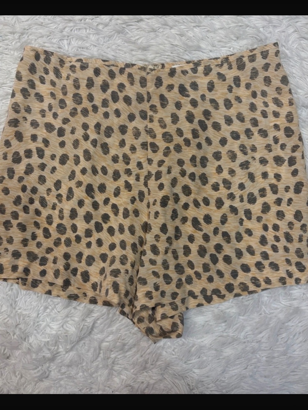 Equipment femme silk Leopard Print High-Waist Shorts - Beige and Black